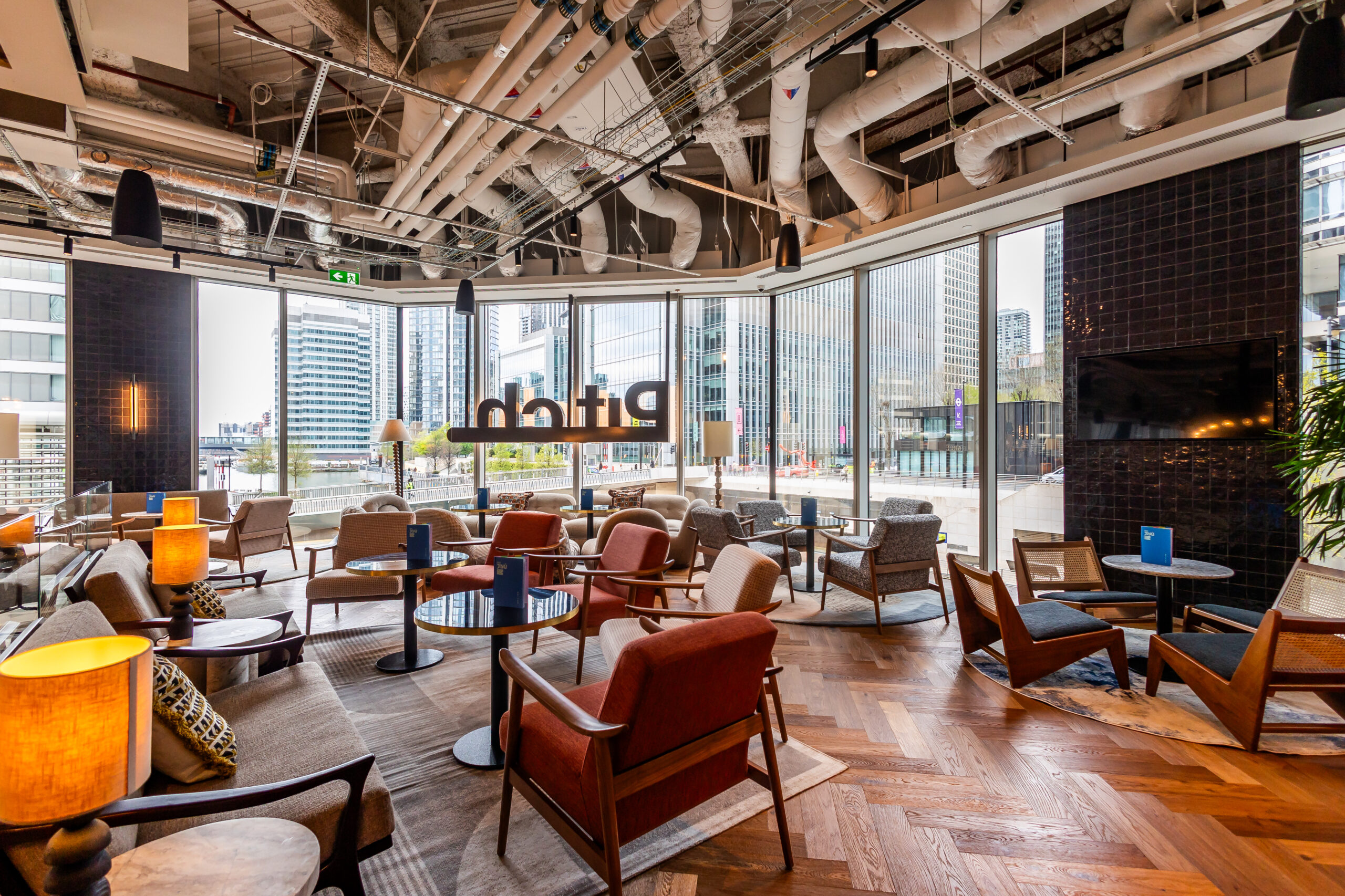 Watch the London Marathon from Pitch Wharf terrace or panoramic bar