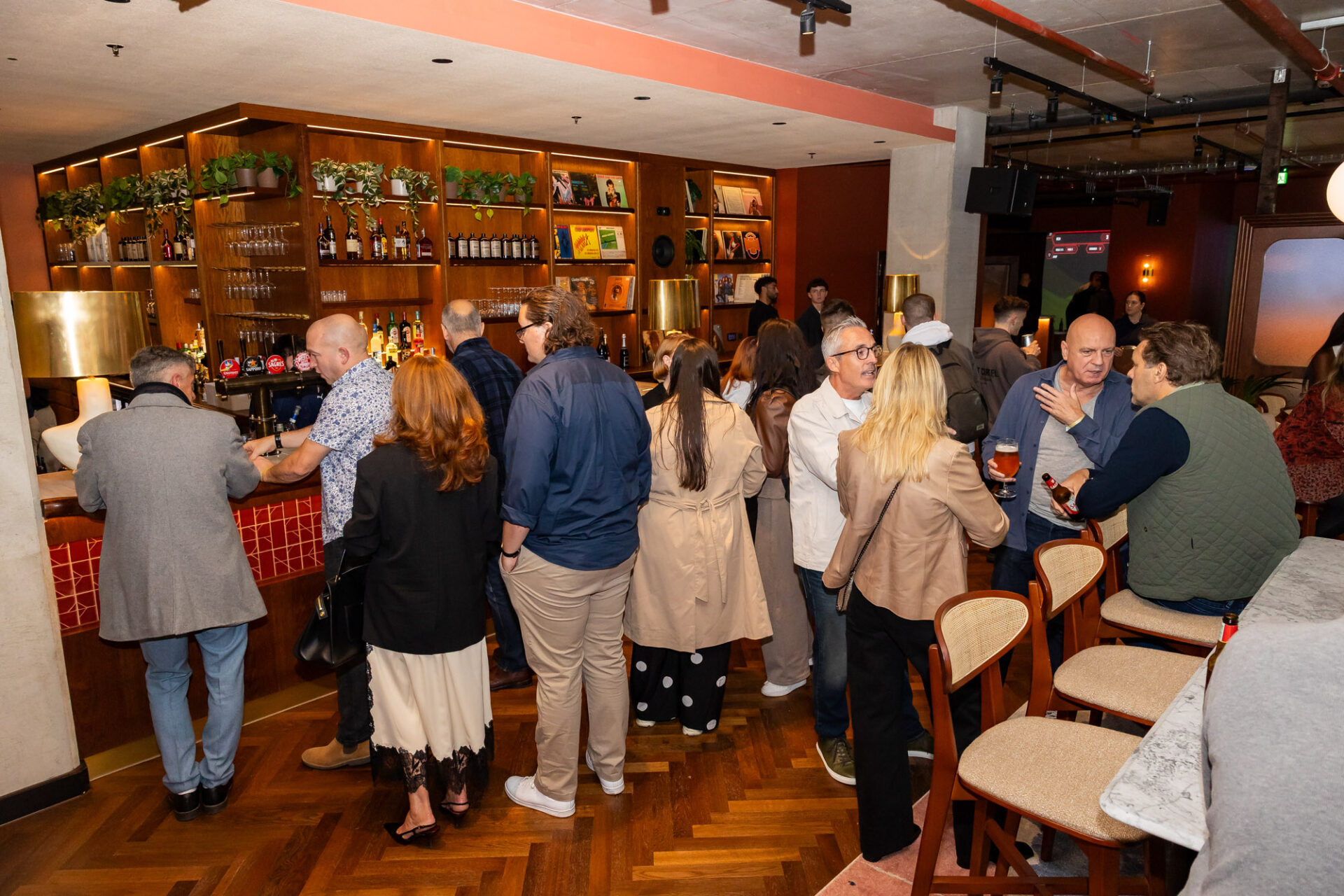 Large group of people in the Pitch Manchester venue